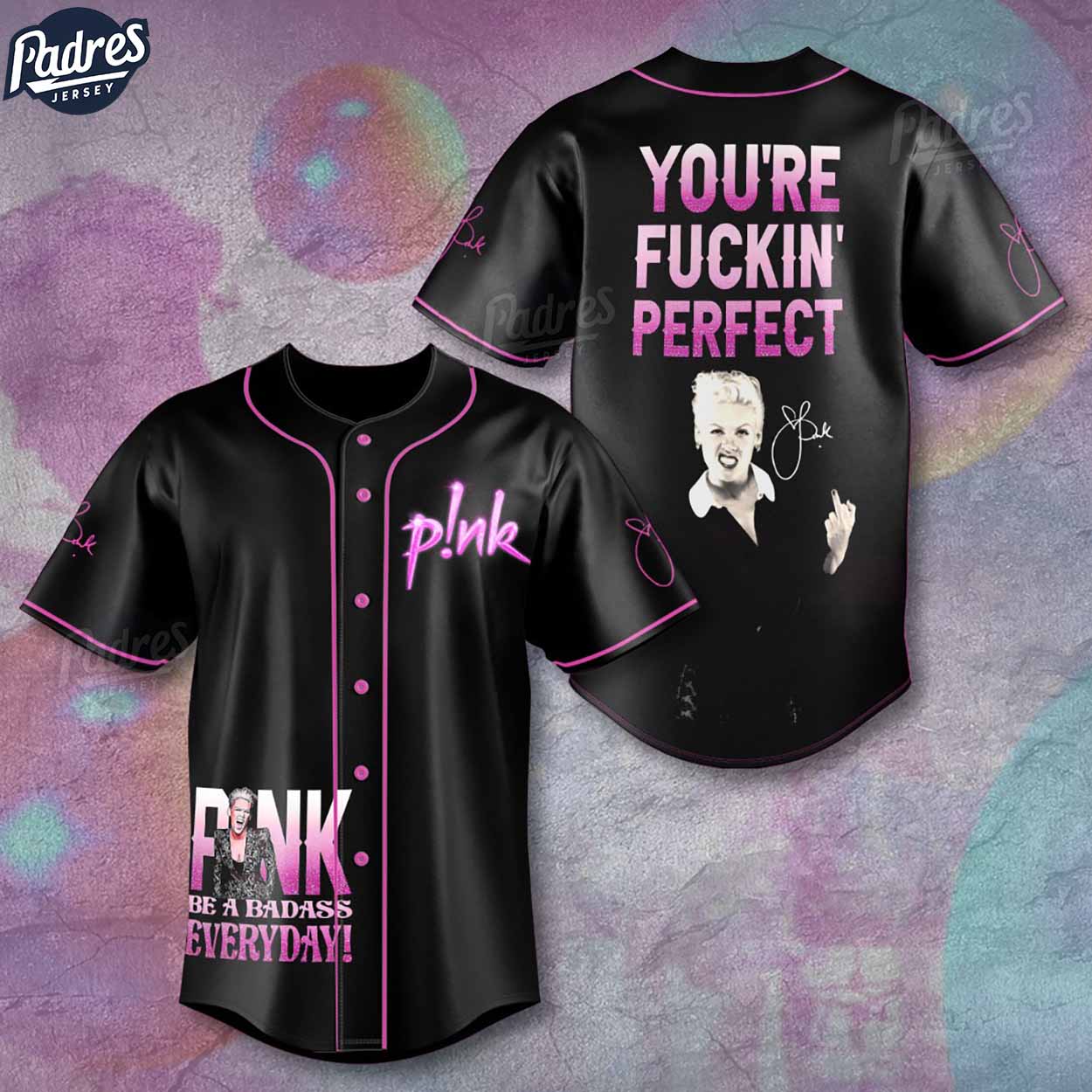 P!nk Black Baseball Jersey - Padres Jersey Oasis: Elevate Your Baseball Style Game