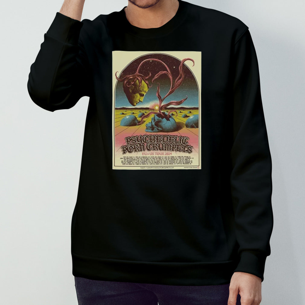 Psychedelic Porn Crumpets For Their Short EU And UK Tour 2024 Kicking Off Soon Schedule List shirt