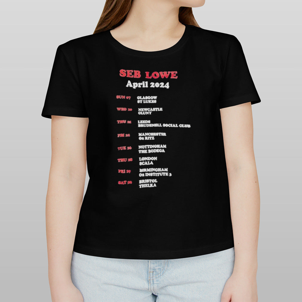 Seb Lowe April 2024 Tour T Shirts