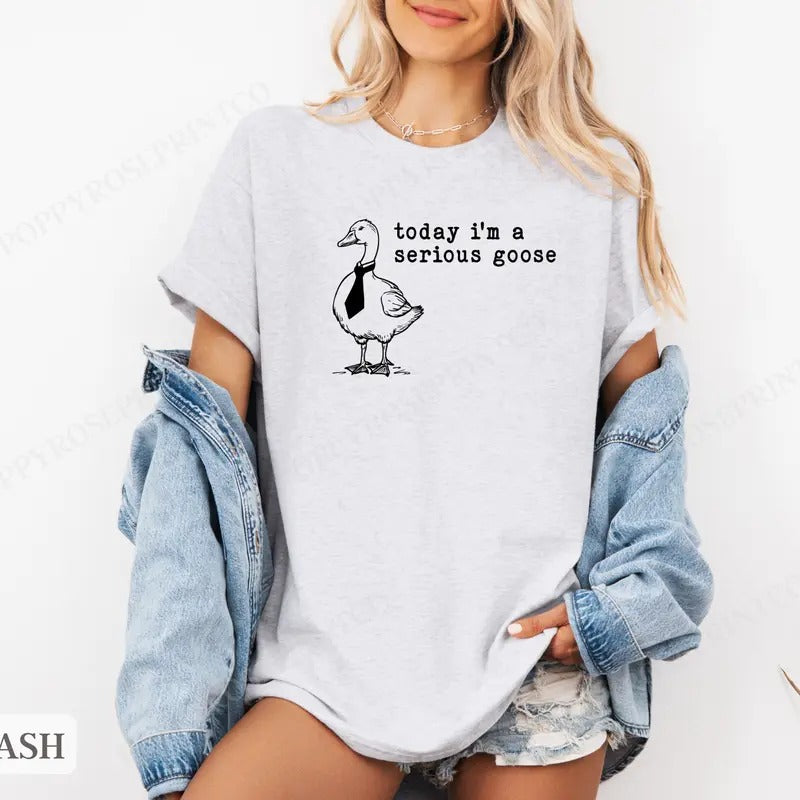 Serious Goose Shirt Bella Canvas, Funny Tshirts, Gift for Her, Women's Graphic Tee
