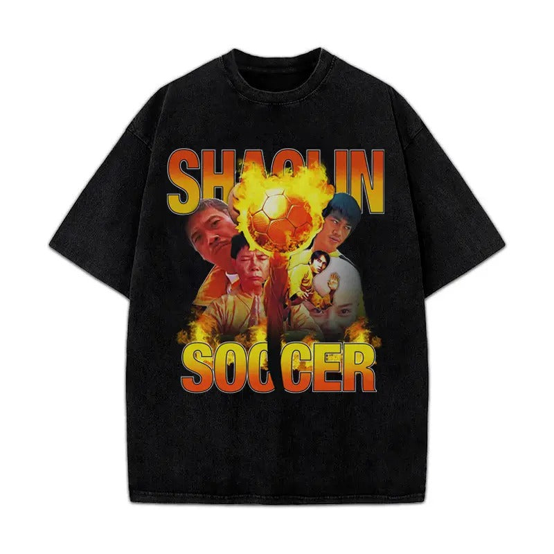 Shaolin Soccer Stephen Chow Hong Kong Vintage Style Classic Parody Funny Movie T-Shirt Crewneck Cotton