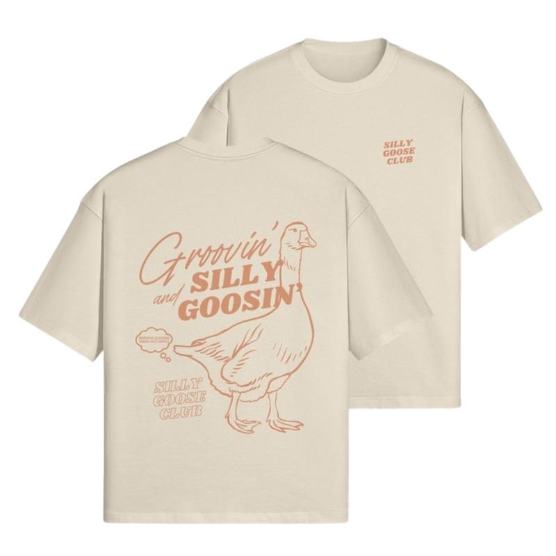 Silly Goose Club T-Shirt, Cotton Shirt Orange, Unisex Silly Goose Hoodie, Funny Sweatshirt, Birthday Gift, Anniversary Gift