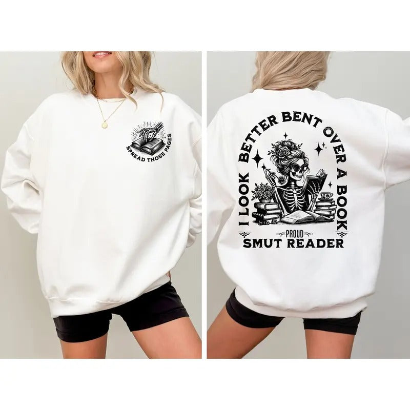 Smut Readers Sweatshirt, Book Lover Gift For Her, Funny Reading Shirt, Spread Those Pages Spicy Reader Novelty, Funny Gift For Mom, Dark Romance
