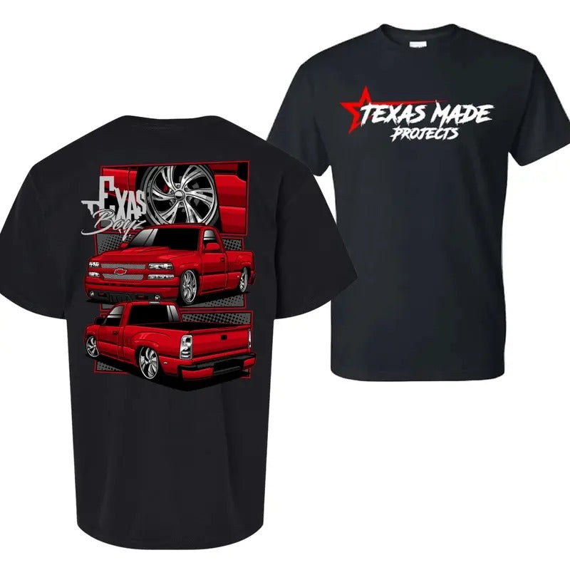 Texas Boyz Bubble Eye T-shirt, Texas Made Projects Graphic Tee, Truck shirts, Shirts For Men, Car Merch, Menswear Classic Tops black tee Streetwear
