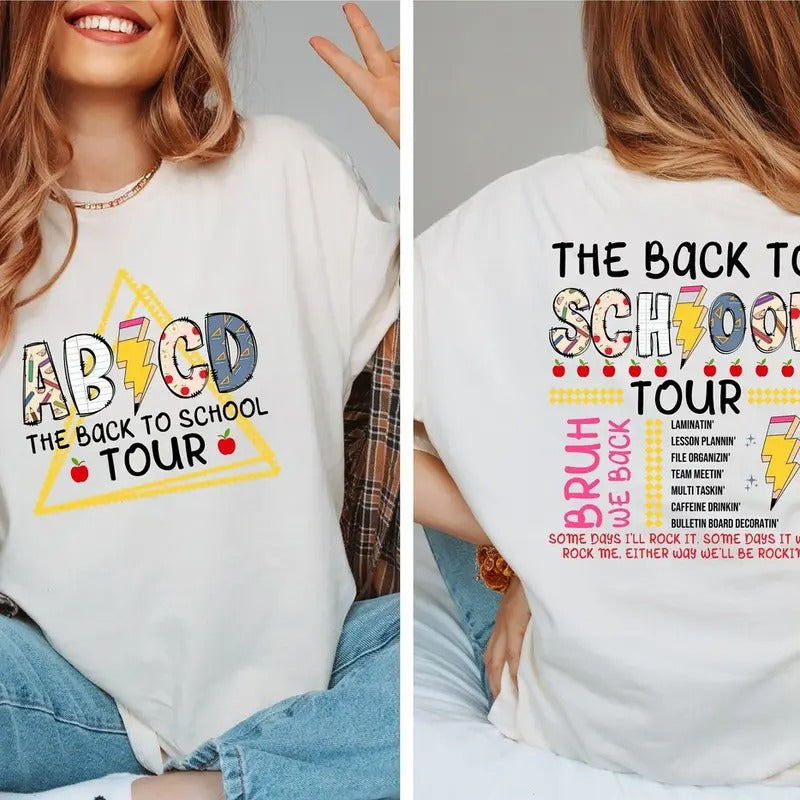 The Back To School Tour Shirt, ABCD Teacher Tshirt, First Day Of School Teacher Gifts, Back To School Shirt