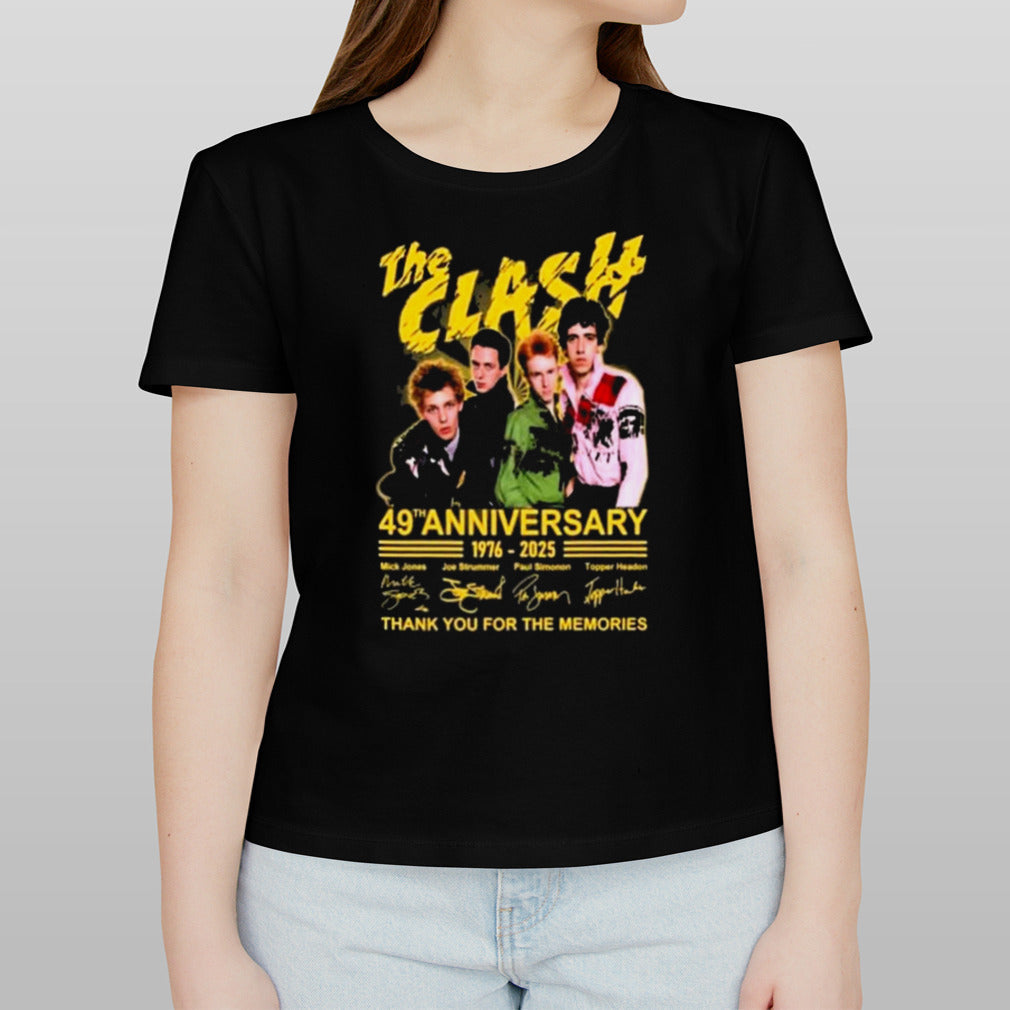 The Clash 49th Anniversary 1976 2025 Thank You For The Memories Signatures shirt