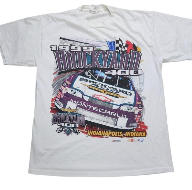 Vintage 90s Nascar Backyard 400 Indianapolis Indiana Racing T-shirt, Backyard 400 SHirt, Indianapolis 500 Tee Menswear Top