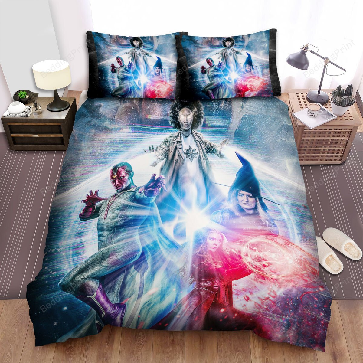 Wandavision Movie Poster Art Bed Sheets Duvet Cover Bedding Setss