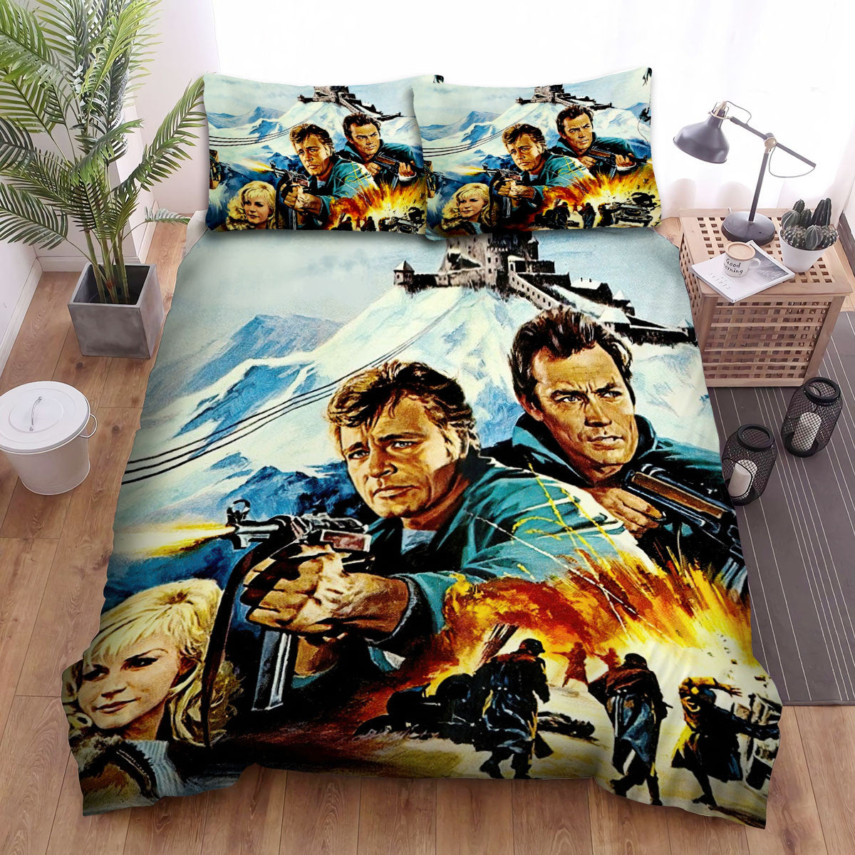 Where Eagles Dare Movie Art 2 Bed Sheets Duvet Cover Bedding Setss