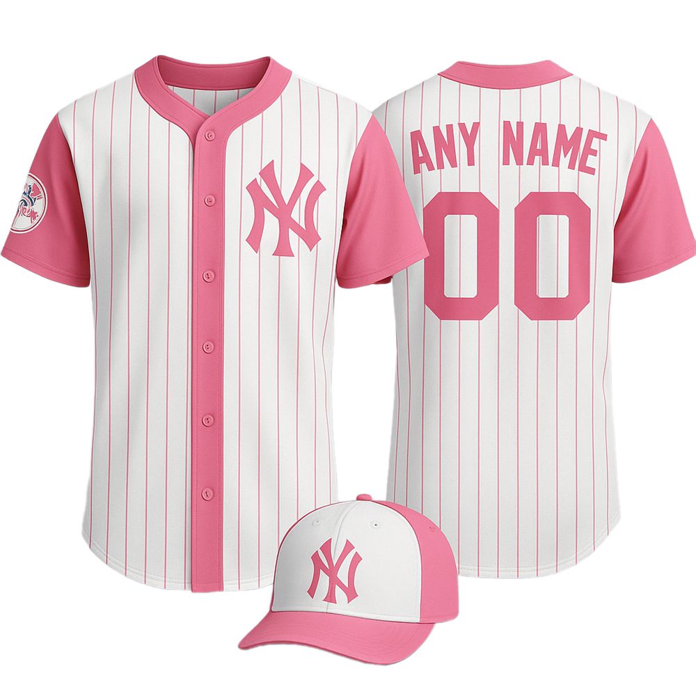 Yankees Pink Shirt Day Custom Jersey 2025 - Grishko.com