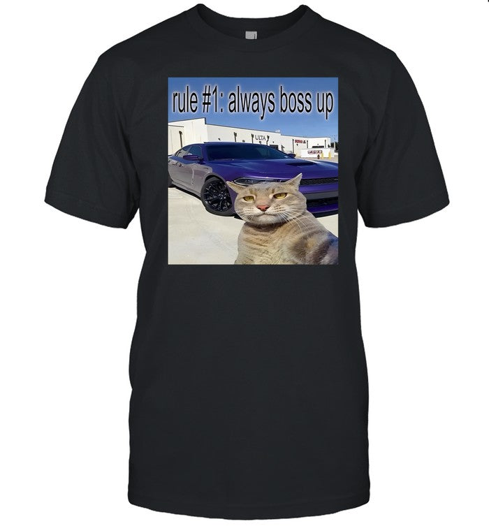 Outdoortrending Rule 1 Always Boos Up Cat Selfie Shirt