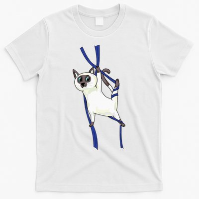 Aerial Silks Dancer Aerialist Air Yoga Acrobatics Cat Funny T-Shirt