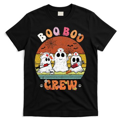 Boo Boo Crew Nurse Ghost Funny Halloween Costume Matching T-Shirt