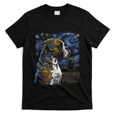 Boxer Dog Starry Night Dogs Lover Gifts Graphic T-Shirt