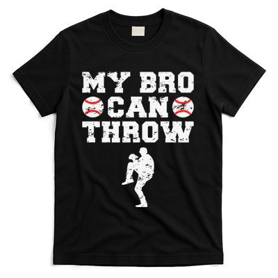 Baseball Pitcher Funny Sister Brother T-Shirt