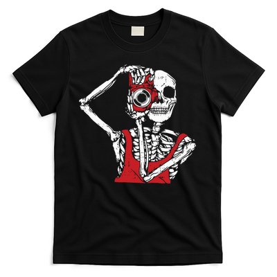 Bone Photographer Halloween Costume Skeleton Lover T-Shirt