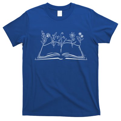 Book Reading Gift Wildflower Book Funny Reading Book Lover Funny Gift T-Shirt