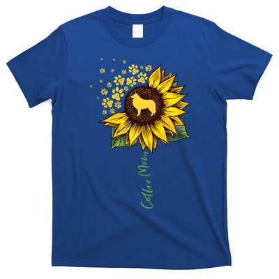 Collie Mom Sunflower Rough Collie Funny Gift Dog Mom Mama Gift T-Shirt