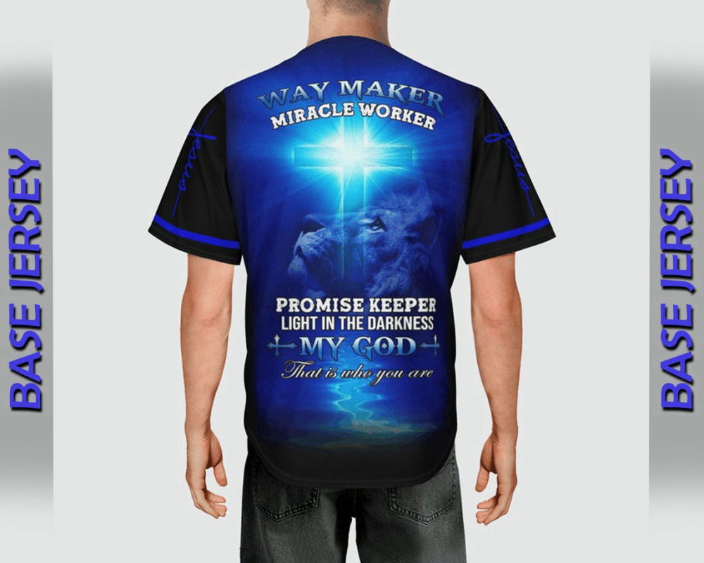 Colorful Jesus My God Baseball Jersey Adult Unisex S-5XL Full Size Way Maker QT206140Td - Aopprinter