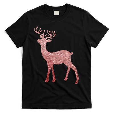 Cute Pink Reindeer Winter Holiday Gift T-Shirt