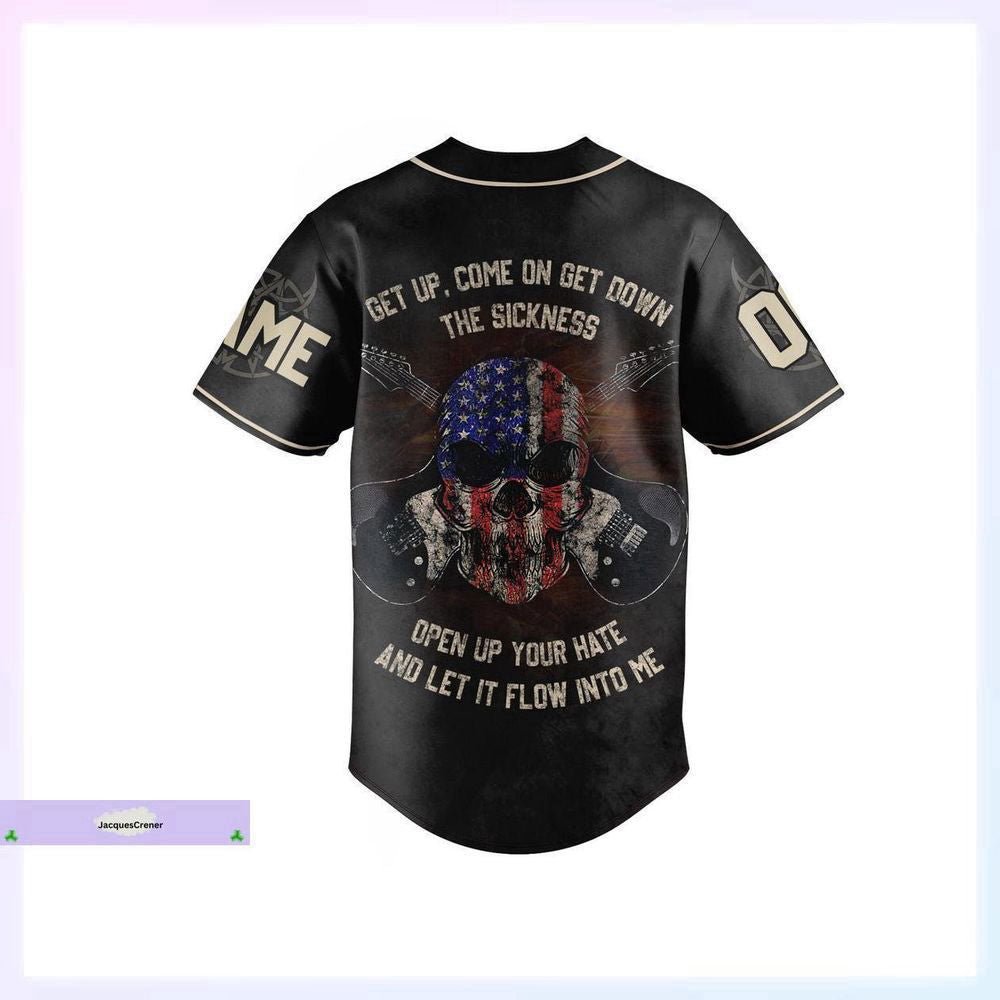 Custom Disturbed Jersey, Disturbed Baseball Jersey - lylyprint.com