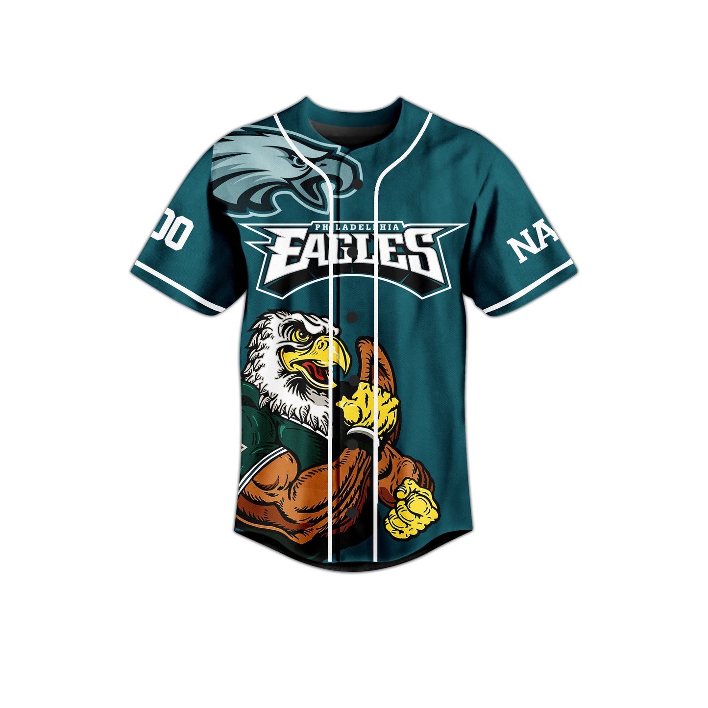 Customized Philadelphia Eagles Baseball Jersey Fast Shipping Worldwide
