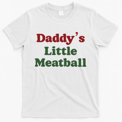 Daddy Little Meatball Italian Funny Daddy Little Meatball Father’s Day T-Shirt