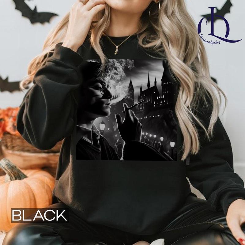 Harry Potter Smoking Shirt, Funny Harry Potter Shirt, Meme 90s Vintage Shirt, Potter Tshirt Cotton