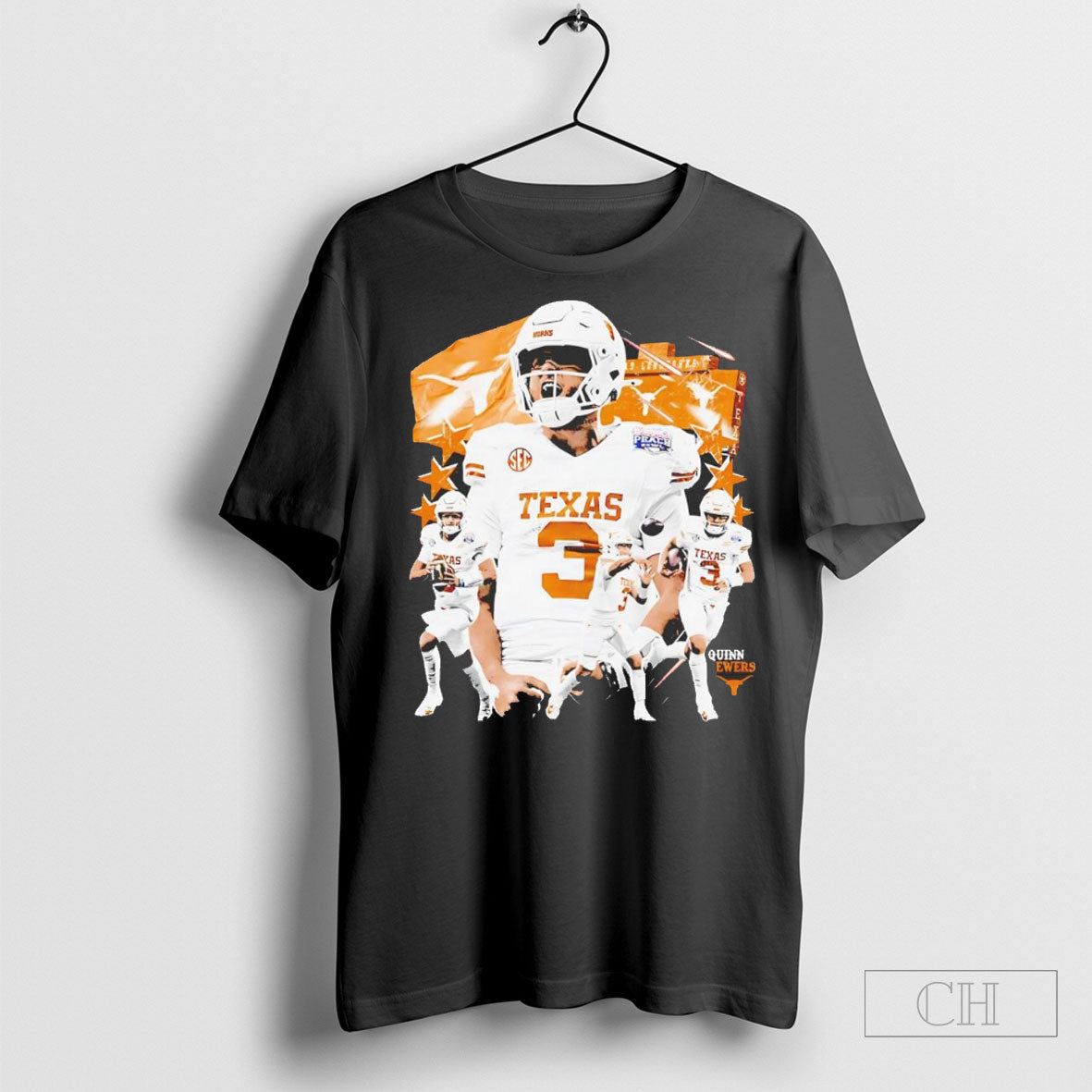 Quinn Ewers Texas Longhorns Football 90s Graphic Shirt