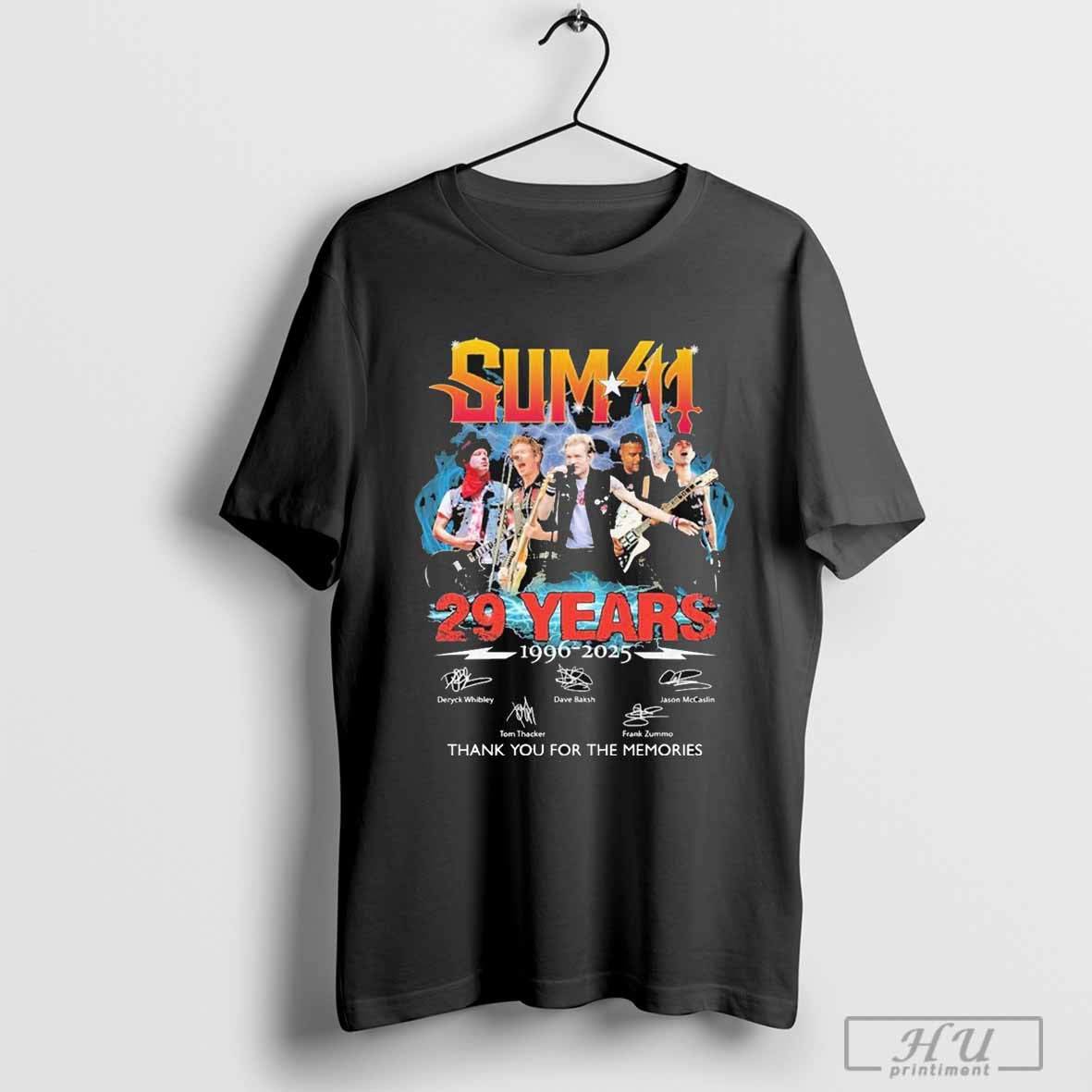 Sum 41 29 Years 1996 2025 Signature Thank You For The Memories Unisex T Shirt