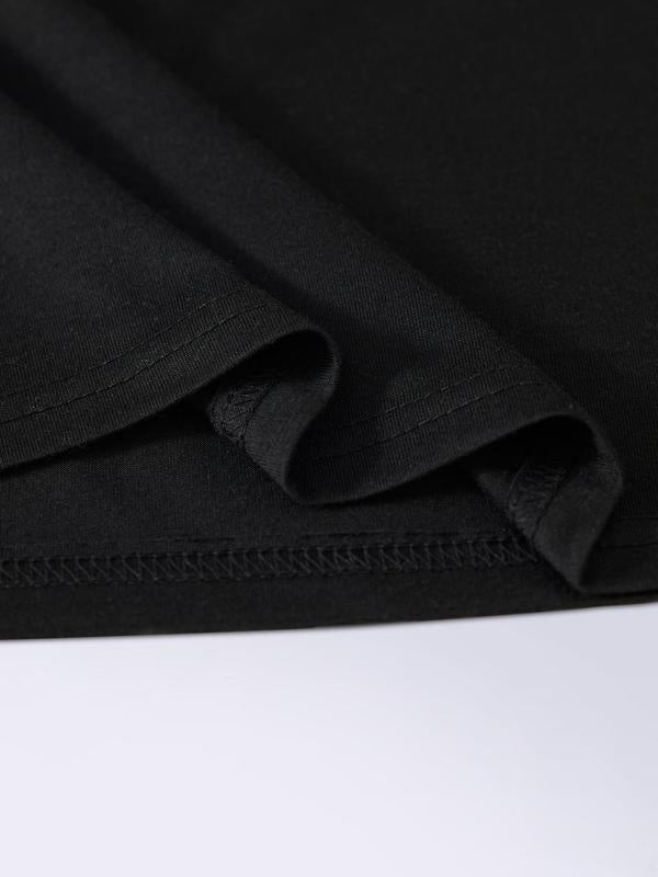 Men's Letter & Figure Print Round Neck Tee, Casual Streetwear Short Sleeve Crewneck T-shirt, Graphic Tees, Summer Clothes, Back to School Tee, Men's R