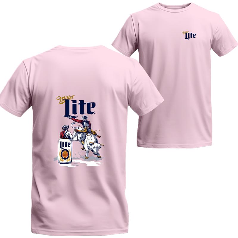Miller Lite Beer Rodeo T-shirt , Fashion For Every One, clothes seasons, Miller Lite Short Sleeve Tee, Unisex Shirt, Menswear Top, beer shirt, drinki