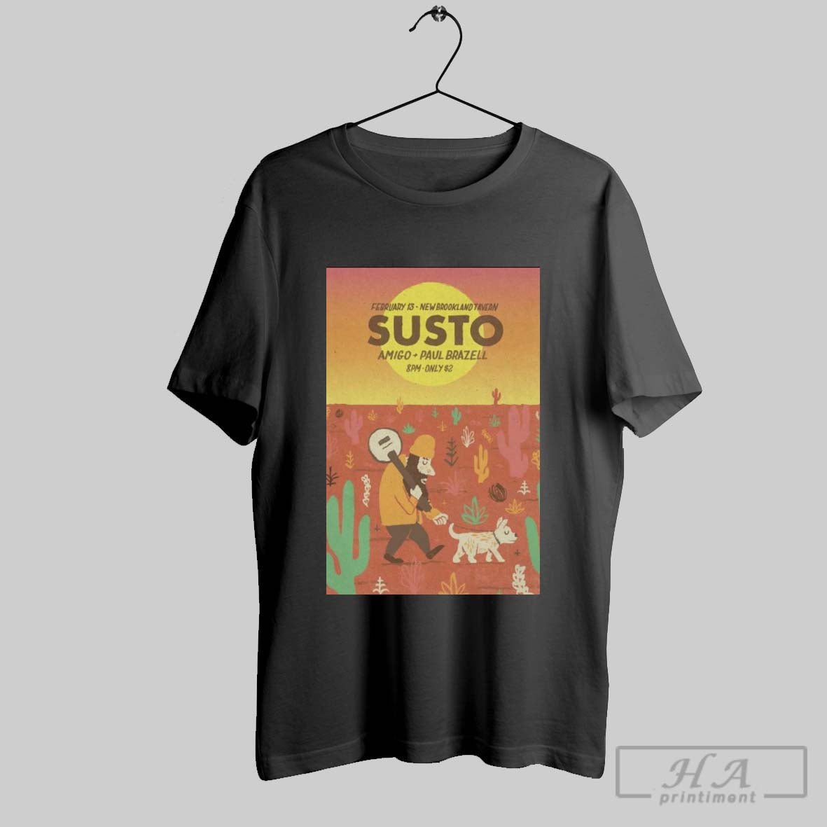 Poster Susto Savannah Ga Feb 13 2025 Amigo Paul Brazell T Shirt