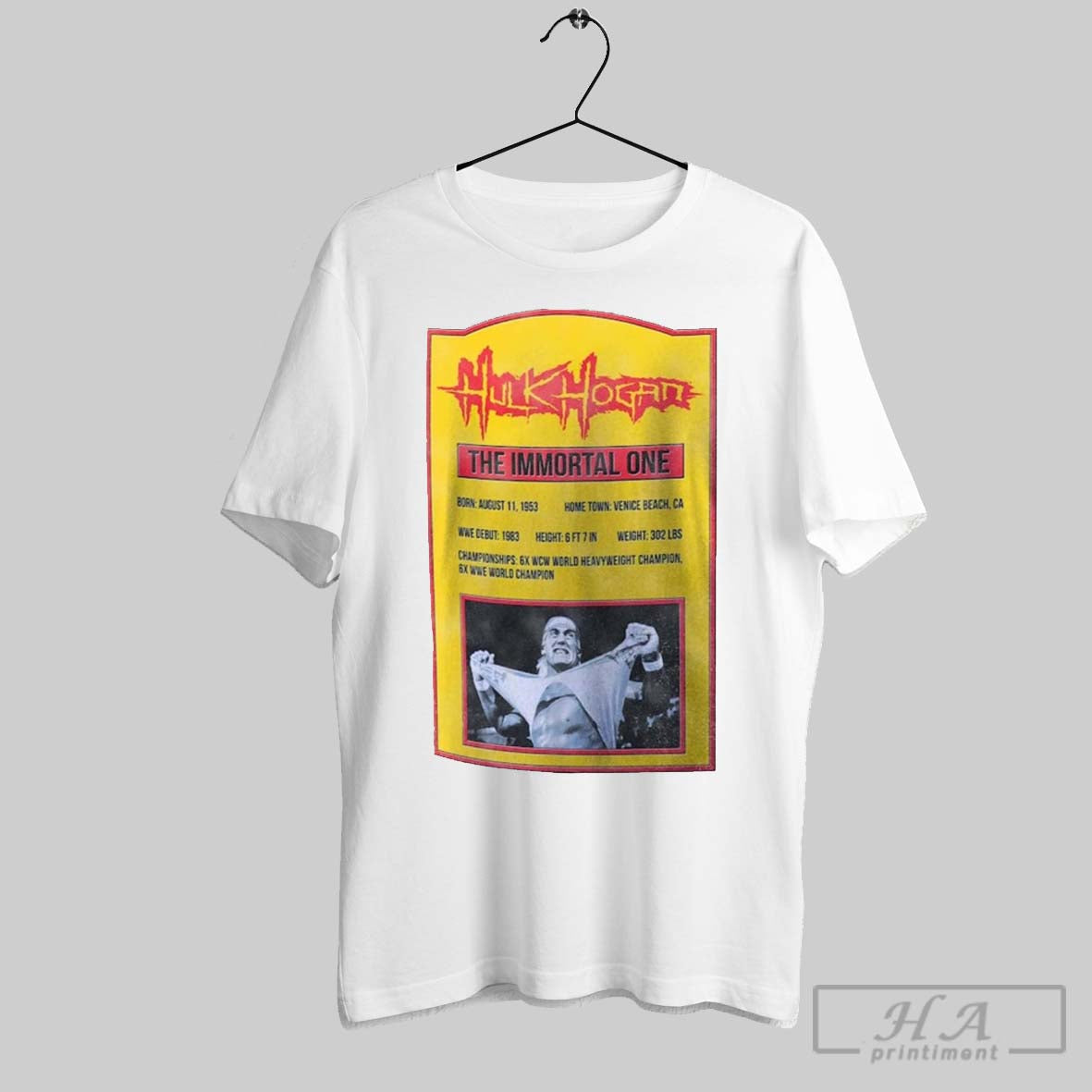 Ripple Junction Hulk Hogan Hulkster Vintage Sports Card The Immortal One Wwe 2025 T Shirt