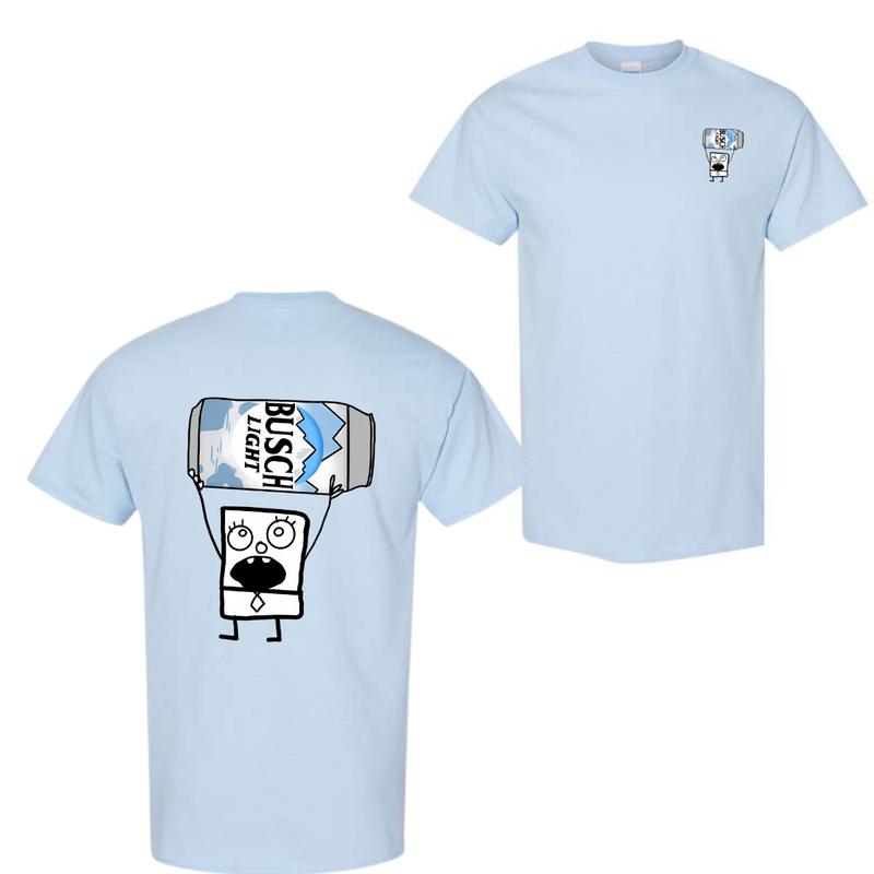 Busch Light Beer Doodlebob T-shirt, Funny Drinking T-Shirt, Summer T-Shirt, Unisex T-Shirt, For Men, For Women, Gift For All Menswear Top