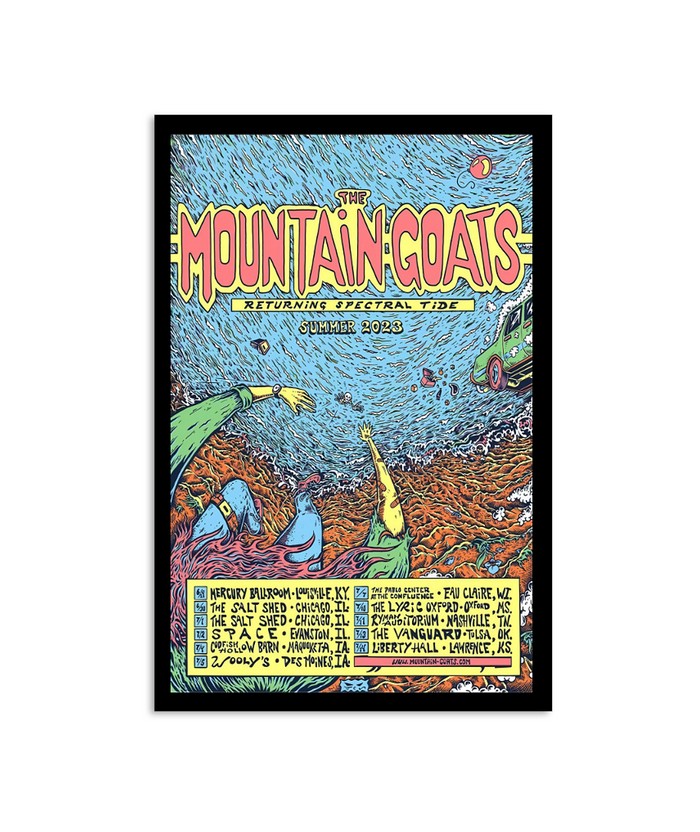 Limited The Mountain Goats Spectral Tide Summer Tour 2023 Poster