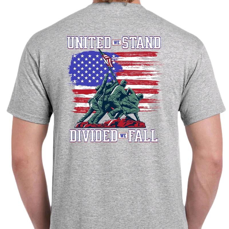 United We Stand. Divided We Fall T-shirt t shirt Cotton Menswear Tshirt Man Top casual unisex tiktok shop