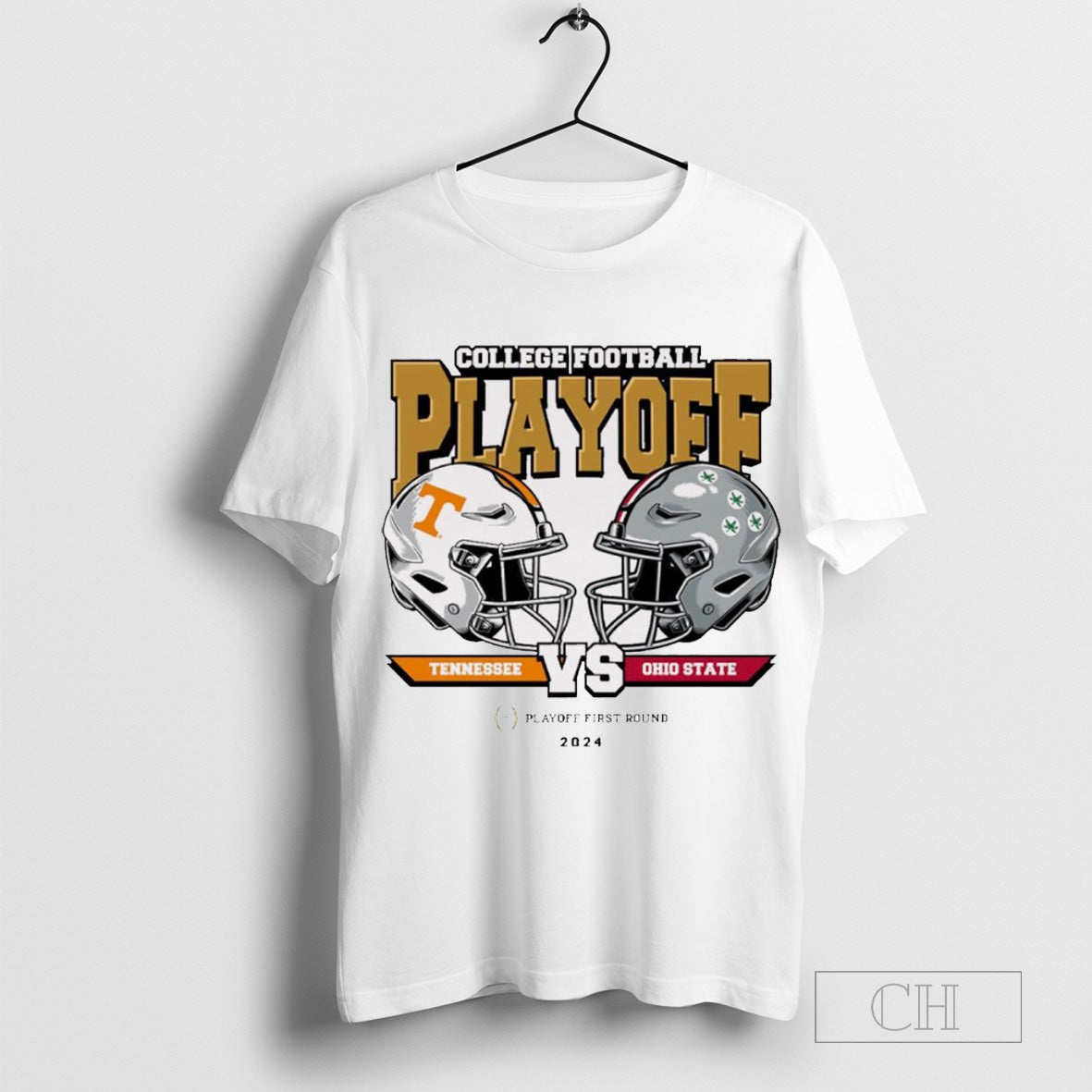 Tennessee Vols Vs Ohio State Helmet Buckeyes College Football Playoff 2025 First Round Head To Head T Shirt