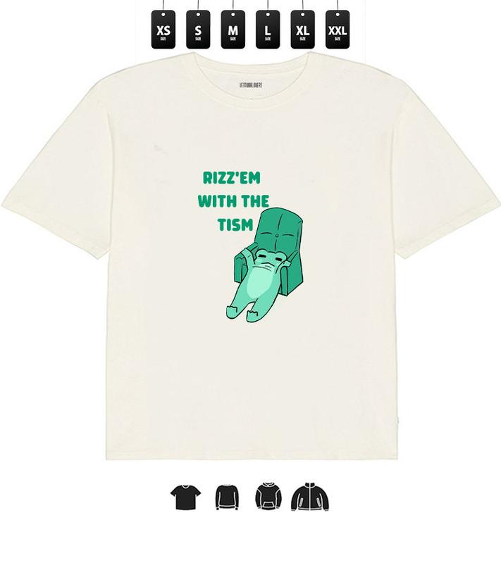 Frog Rizz Em with The Tism T-Shirt, Unique Unisex Graphic Tee for Collectors, Playful Gift Ideas for Fashion Forward Graphic Collectors