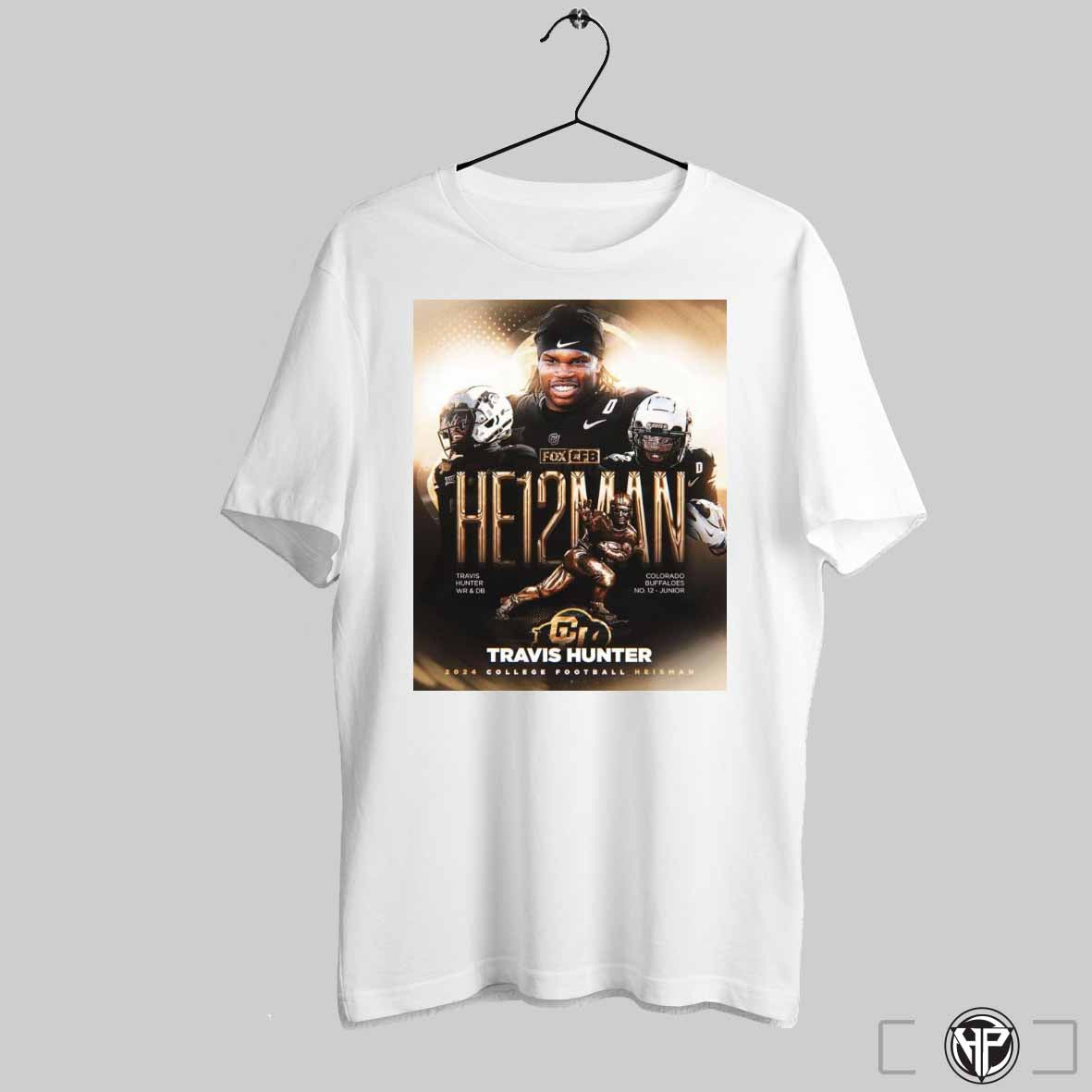 Poster Travis Hunter Colorado Buffaloes Big 12 No 12 Junior 2024 Heisman Fox College Football T Shirt Trendy Sweatshirt