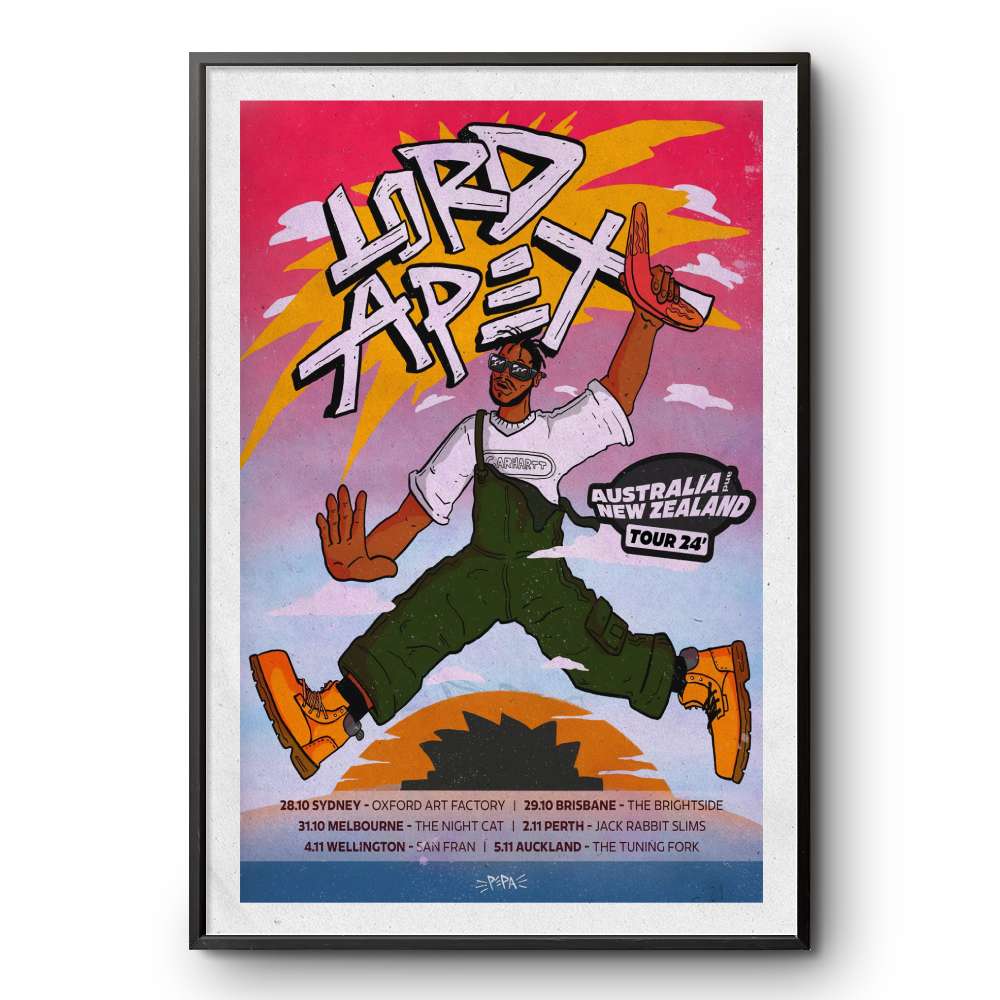 lord apex australia new zealand 2024 tour poster
