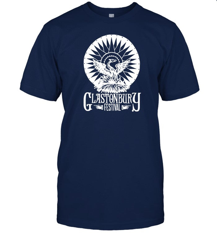 Glastonbury Festivals 2024 Phoenix Navy Unisex T Shirt