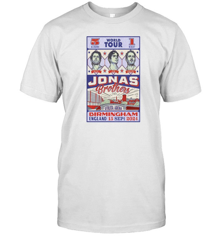 Jonas Brothers Birmingham September 15, 2024 Tour Limited Tee