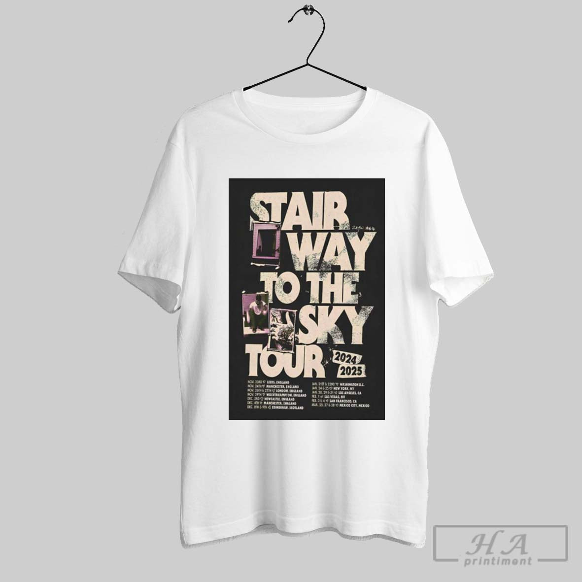 Poster Zayn Malik Stairway To The Sky Tour 2024 2025 Nov 23rd Leeds England T Shirt