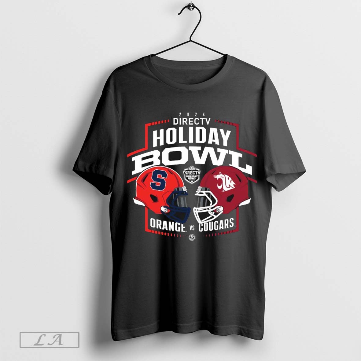 Syracuse Orange Vs Washington State Cougars 2024 Directv Holiday Bowl Helmet T Shirt