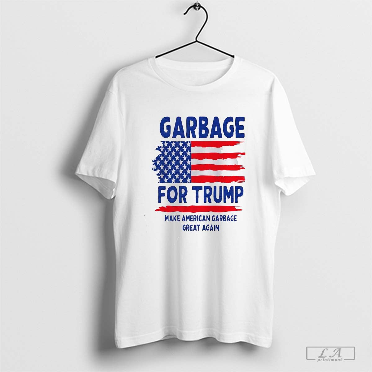 Premium Garbage For Trump 2024 Us Flag Funny Election Trump T-Shirt