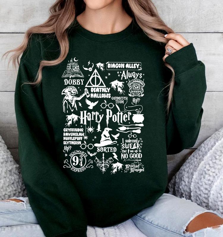 Vintage Wizard World HP Sweatshirt, Hogwarts Shirt