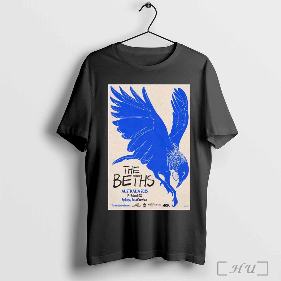 Poster The Beths March 28 2025 Eora Crowbar In Sydney Aus T Shirt