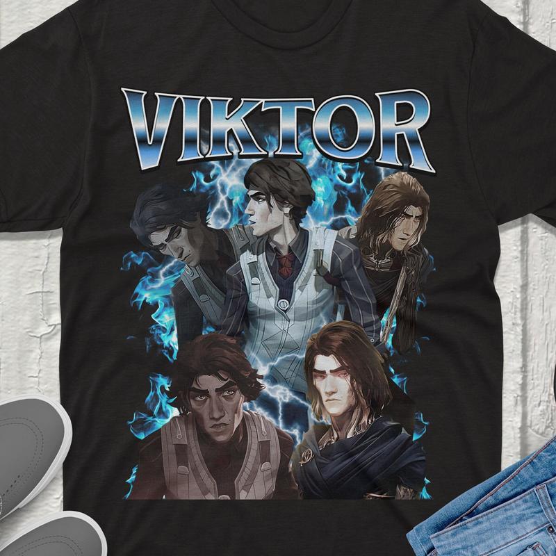 Viktor Arcane T-Shirt Unisex Vintage Streetwear League of Legends Shirt Anime Apparel fanmerch lol Merchandise League of Legends Fan gift