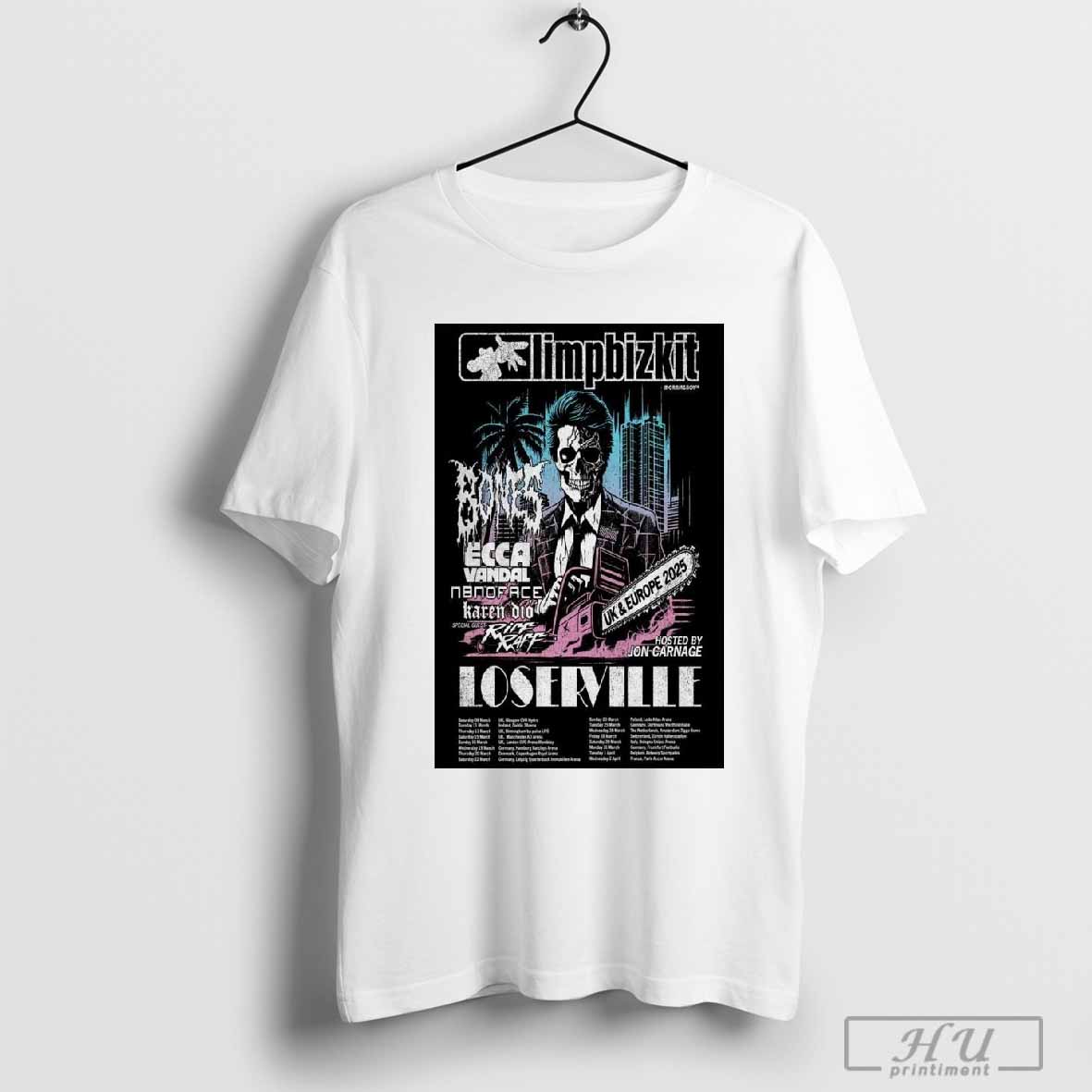 Poster Limpbizkit UK aND EU Tour 2025 T-shirt